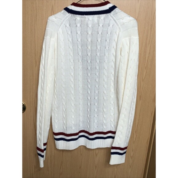 Pebble Beach Of California Vintage Womens Cardigan Sweater red, white, and blue - Picture 5 of 10